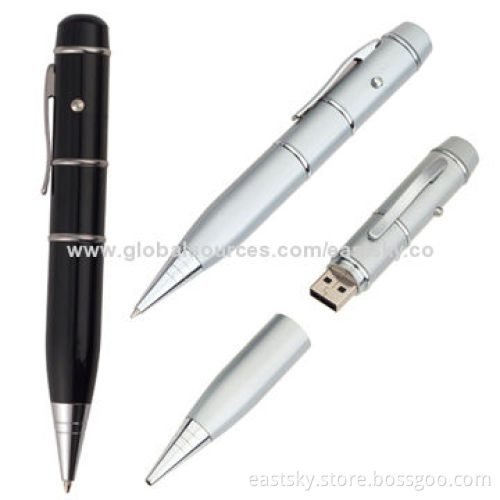 Promotional Laser Point USB, 64MB to 32GB Flash Memory, Warranty Free for 2 Years